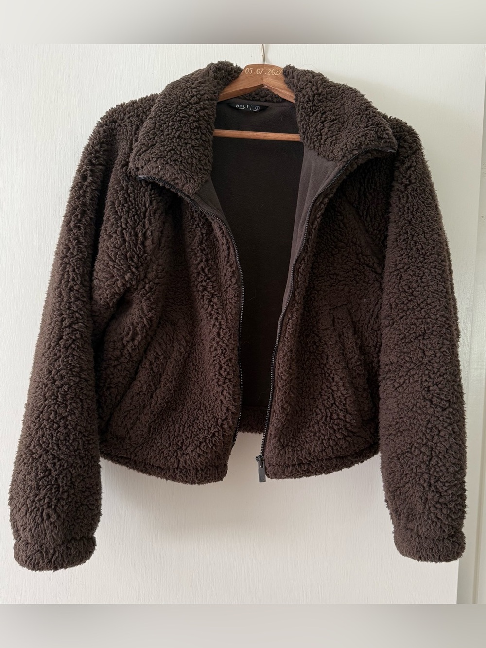 BYLT cropped teddy jacket